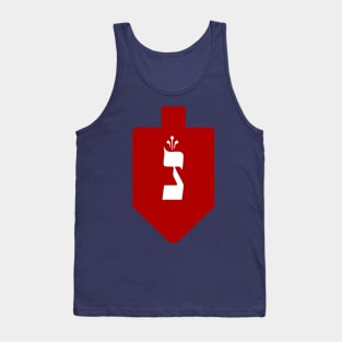 Red Dreidel with the Letter Nun Tank Top